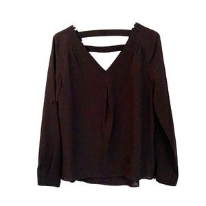 Black, long sleeve blouse